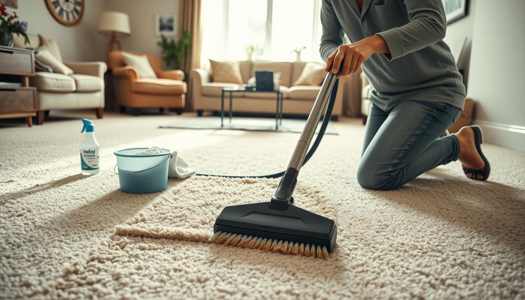 DIY carpet cleaning process