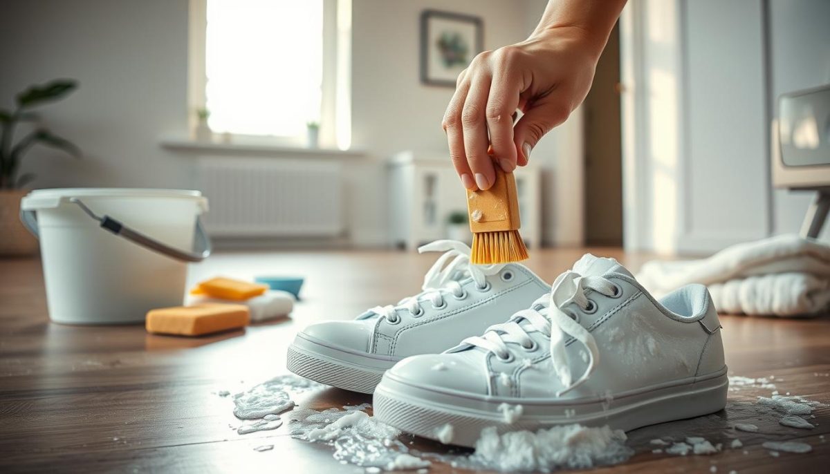 Is dish soap good for cleaning shoes